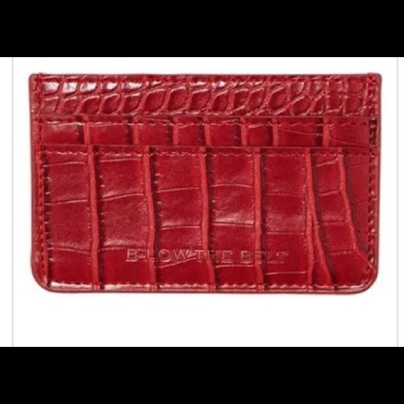 B-low the Belt Red Croc Card Case - Picture 3 of 3